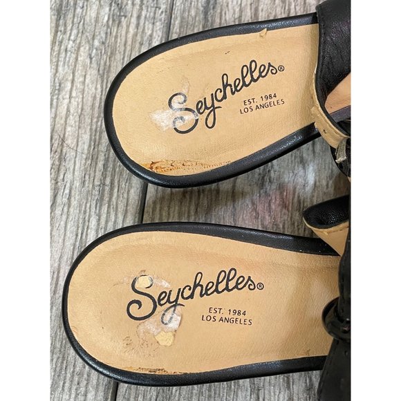 SEYCHELLES LEATHER SLING BACK SANDAL Women size 6 - Picture 10 of 13